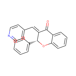 O=C1/C(=C/c2ccncc2)[C@@H](c2ccccc2)Oc2ccccc21 ZINC000006393126