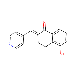 O=C1/C(=C/c2ccncc2)CCc2c(O)cccc21 ZINC000013824054