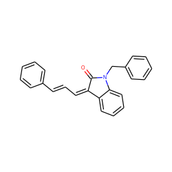 O=C1/C(=C\C=C\c2ccccc2)c2ccccc2N1Cc1ccccc1 ZINC000474609791