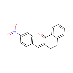 O=C1/C(=C\c2ccc([N+](=O)[O-])cc2)CCc2ccccc21 ZINC000000105108