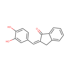 O=C1/C(=C\c2ccc(O)c(O)c2)Cc2ccccc21 ZINC000001736134