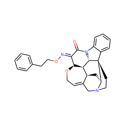 O=C1/C(=N/OCCc2ccccc2)[C@@H]2OCC=C3CN4CC[C@]56c7ccccc7N1[C@H]5[C@H]2[C@H]3C[C@H]46 ZINC001772584229