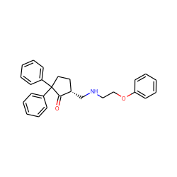 O=C1[C@@H](CNCCOc2ccccc2)CCC1(c1ccccc1)c1ccccc1 ZINC000073279387