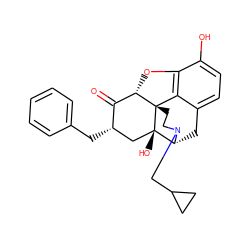 O=C1[C@@H](Cc2ccccc2)C[C@@]2(O)[C@H]3Cc4ccc(O)c5c4[C@@]2(CCN3CC2CC2)[C@H]1O5 ZINC000013734635