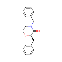 O=C1[C@@H](Cc2ccccc2)OCCN1Cc1ccccc1 ZINC000029402168