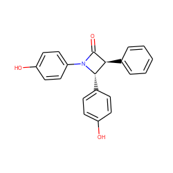 O=C1[C@@H](c2ccccc2)[C@H](c2ccc(O)cc2)N1c1ccc(O)cc1 ZINC000299821454