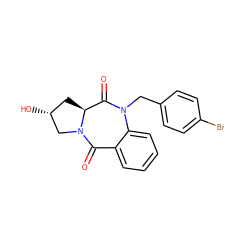 O=C1[C@@H]2C[C@@H](O)CN2C(=O)c2ccccc2N1Cc1ccc(Br)cc1 ZINC000096282265