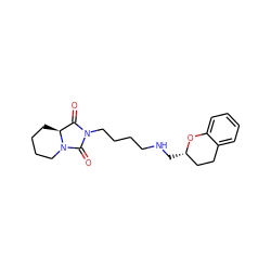 O=C1[C@@H]2CCCCN2C(=O)N1CCCCNC[C@H]1CCc2ccccc2O1 ZINC000073197697