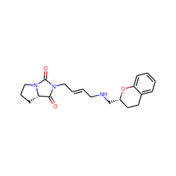 O=C1[C@@H]2CCCN2C(=O)N1C/C=C/CNC[C@H]1CCc2ccccc2O1 ZINC000035825601