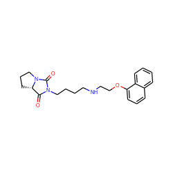 O=C1[C@@H]2CCCN2C(=O)N1CCCCNCCOc1cccc2ccccc12 ZINC000096933068