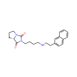 O=C1[C@@H]2CCCN2C(=O)N1CCCCNCCc1ccc2ccccc2c1 ZINC000073258613