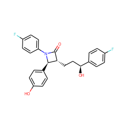 O=C1[C@H](CC[C@H](O)c2ccc(F)cc2)[C@@H](c2ccc(O)cc2)N1c1ccc(F)cc1 ZINC000003810860