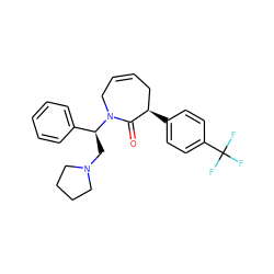 O=C1[C@H](c2ccc(C(F)(F)F)cc2)CC=CCN1[C@@H](CN1CCCC1)c1ccccc1 ZINC000028455813