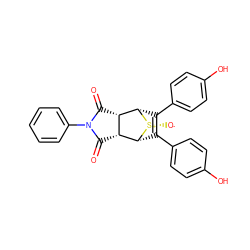 O=C1[C@H]2[C@H]3C(c4ccc(O)cc4)=C(c4ccc(O)cc4)[C@@H]([C@H]2C(=O)N1c1ccccc1)[S@+]3[O-] ZINC000254073972