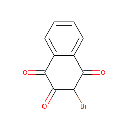 O=C1C(=O)C(Br)C(=O)c2ccccc21 ZINC000004552427