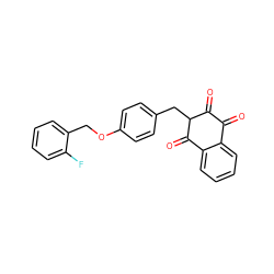 O=C1C(=O)C(Cc2ccc(OCc3ccccc3F)cc2)C(=O)c2ccccc21 ZINC000040937161