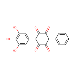 O=C1C(=O)C(c2cc(O)c(O)c(O)c2)C(=O)C(=O)C1c1ccccc1 ZINC000044416879