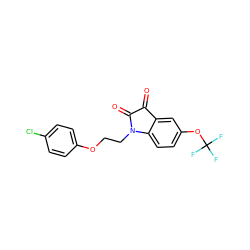 O=C1C(=O)N(CCOc2ccc(Cl)cc2)c2ccc(OC(F)(F)F)cc21 ZINC000096907194