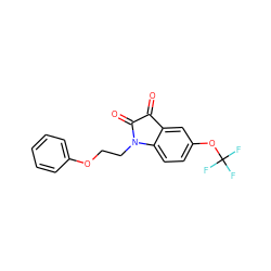 O=C1C(=O)N(CCOc2ccccc2)c2ccc(OC(F)(F)F)cc21 ZINC000096269686