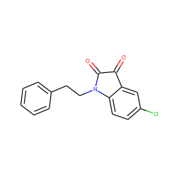 O=C1C(=O)N(CCc2ccccc2)c2ccc(Cl)cc21 ZINC000002488440