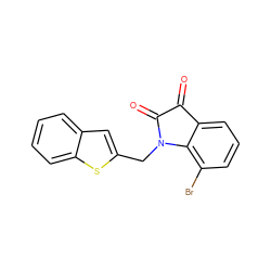 O=C1C(=O)N(Cc2cc3ccccc3s2)c2c(Br)cccc21 ZINC000028465712