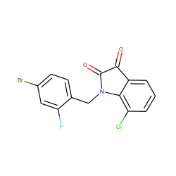 O=C1C(=O)N(Cc2ccc(Br)cc2F)c2c(Cl)cccc21 ZINC000039434585