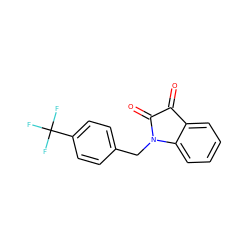 O=C1C(=O)N(Cc2ccc(C(F)(F)F)cc2)c2ccccc21 ZINC000040394883