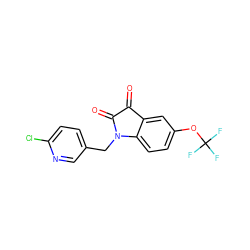 O=C1C(=O)N(Cc2ccc(Cl)nc2)c2ccc(OC(F)(F)F)cc21 ZINC000064548372