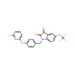 O=C1C(=O)N(Cc2ccc(Oc3cccc(F)n3)cc2)c2ccc(OC(F)(F)F)cc21 ZINC000064540454