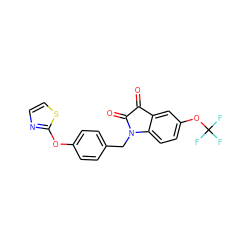 O=C1C(=O)N(Cc2ccc(Oc3nccs3)cc2)c2ccc(OC(F)(F)F)cc21 ZINC000064548317