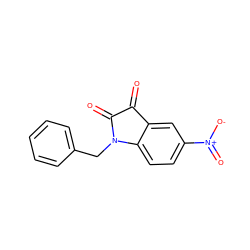 O=C1C(=O)N(Cc2ccccc2)c2ccc([N+](=O)[O-])cc21 ZINC000013863068