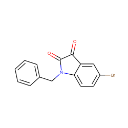 O=C1C(=O)N(Cc2ccccc2)c2ccc(Br)cc21 ZINC000001853557