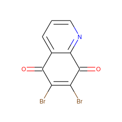 O=C1C(Br)=C(Br)C(=O)c2ncccc21 ZINC000001631080