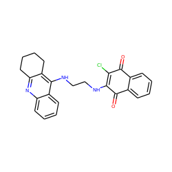 O=C1C(Cl)=C(NCCNc2c3c(nc4ccccc24)CCCC3)C(=O)c2ccccc21 ZINC000299826392