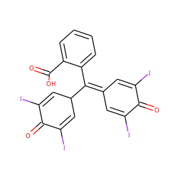 O=C1C(I)=CC(=C(c2ccccc2C(=O)O)C2C=C(I)C(=O)C(I)=C2)C=C1I ZINC000150544123