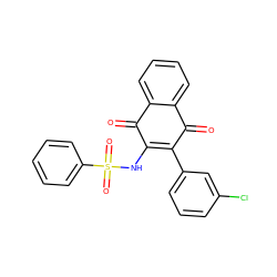 O=C1C(NS(=O)(=O)c2ccccc2)=C(c2cccc(Cl)c2)C(=O)c2ccccc21 ZINC000169333493