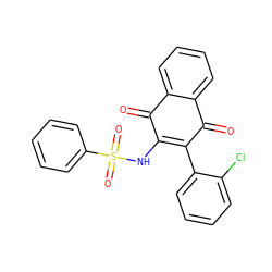 O=C1C(NS(=O)(=O)c2ccccc2)=C(c2ccccc2Cl)C(=O)c2ccccc21 ZINC000169333491