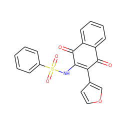 O=C1C(NS(=O)(=O)c2ccccc2)=C(c2ccoc2)C(=O)c2ccccc21 ZINC000169333513