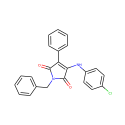 O=C1C(Nc2ccc(Cl)cc2)=C(c2ccccc2)C(=O)N1Cc1ccccc1 ZINC000013671637