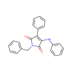 O=C1C(Nc2ccccc2)=C(c2ccccc2)C(=O)N1Cc1ccccc1 ZINC000013671635