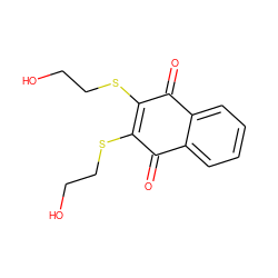 O=C1C(SCCO)=C(SCCO)C(=O)c2ccccc21 ZINC000001615742