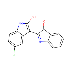 O=C1C(c2c(O)[nH]c3ccc(Cl)cc23)=Nc2ccccc21 ZINC000006582966