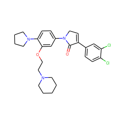 O=C1C(c2ccc(Cl)c(Cl)c2)=CCN1c1ccc(N2CCCC2)c(OCCN2CCCCC2)c1 ZINC000040565957