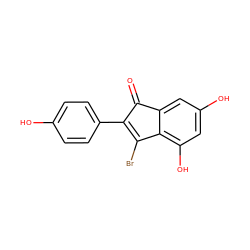 O=C1C(c2ccc(O)cc2)=C(Br)c2c(O)cc(O)cc21 ZINC000028473111