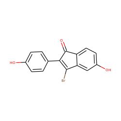 O=C1C(c2ccc(O)cc2)=C(Br)c2cc(O)ccc21 ZINC000090717536