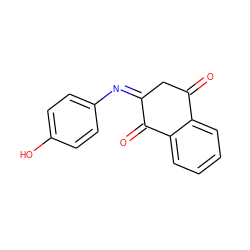 O=C1C/C(=N/c2ccc(O)cc2)C(=O)c2ccccc21 ZINC000095550090