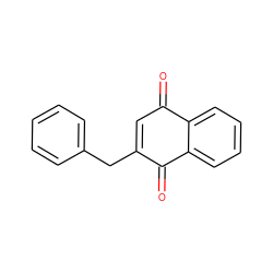 O=C1C=C(Cc2ccccc2)C(=O)c2ccccc21 ZINC000027203428