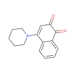 O=C1C=C(N2CCCCC2)c2ccccc2C1=O ZINC000004610834