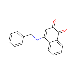 O=C1C=C(NCc2ccccc2)c2ccccc2C1=O ZINC000100496485