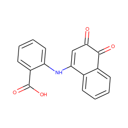 O=C1C=C(Nc2ccccc2C(=O)O)c2ccccc2C1=O ZINC000003151228